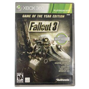 Fallout 3: Game of The Year Edition Microsoft Xbox 360 Video Game Platinum 2009